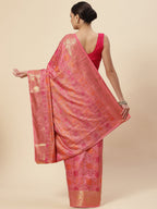 Floral Zari Jaal Handloom Woven Saree