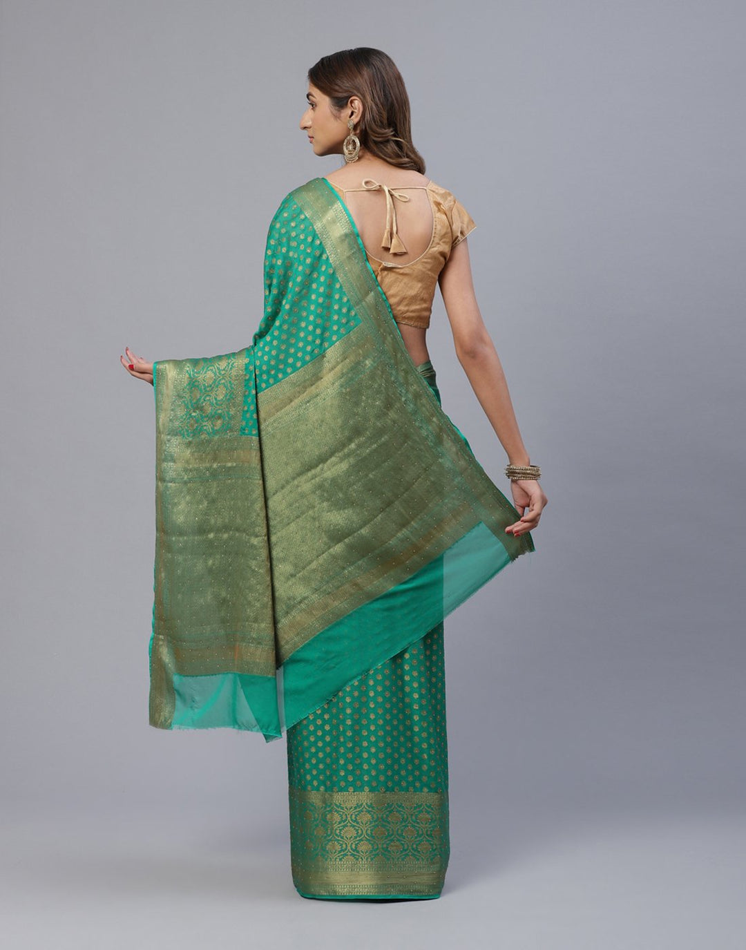Art Chiffon Saree With Stone Work