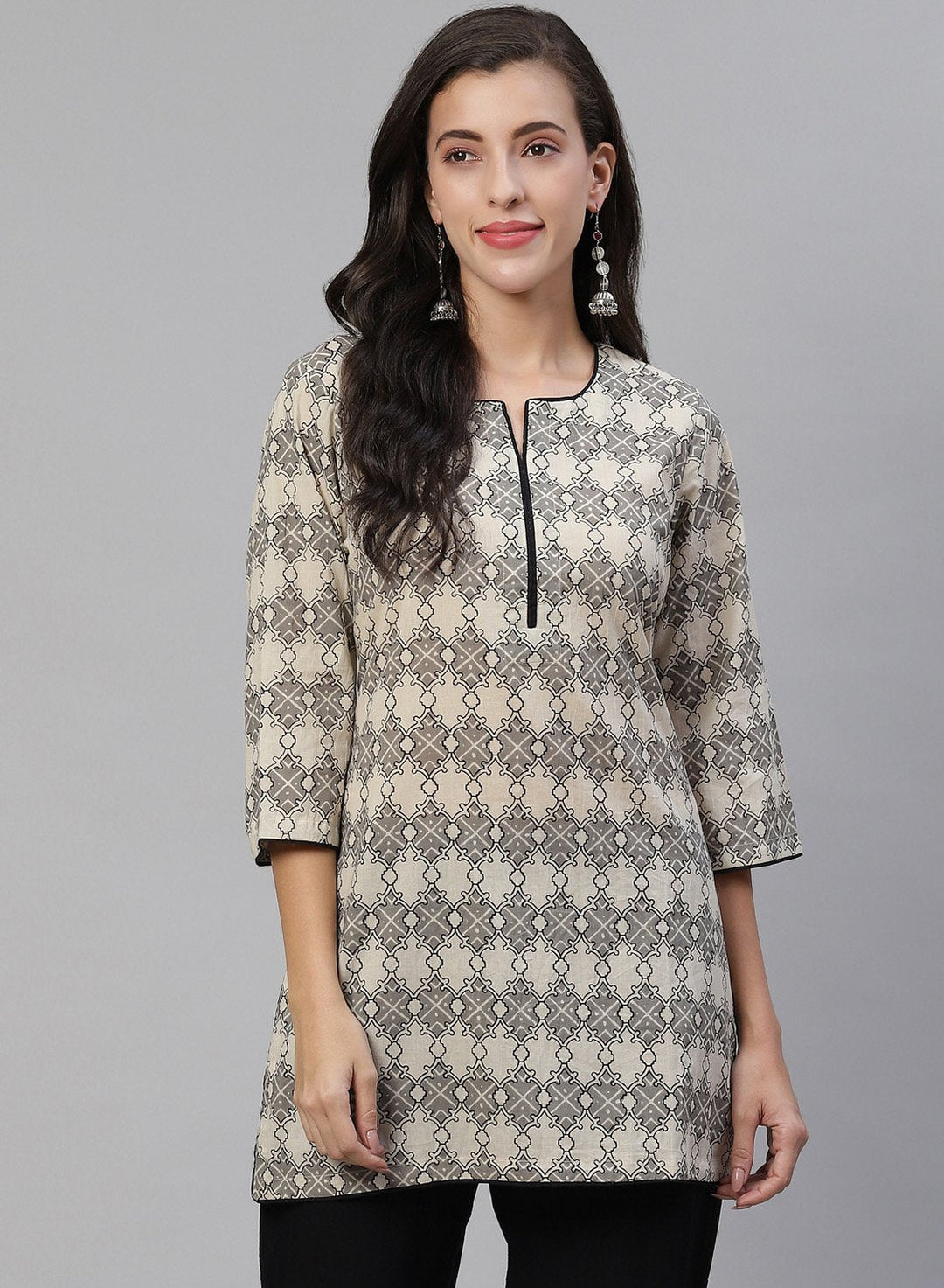 Printed Cotton Short Kurti