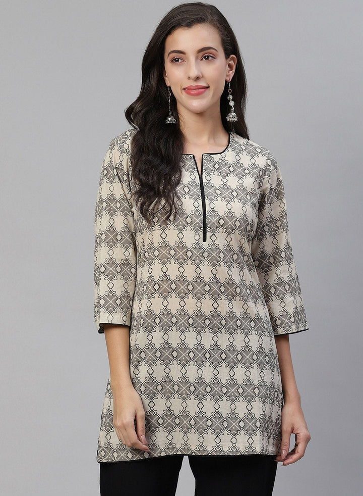 Printed Cotton Short Kurti
