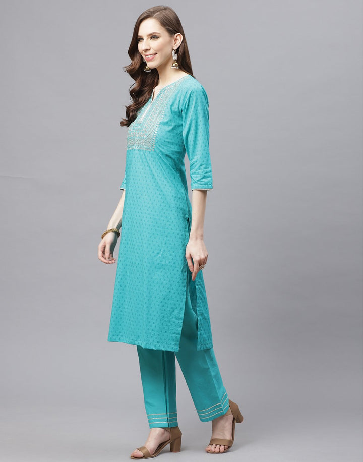 Cotton Kurti Palazzo Set