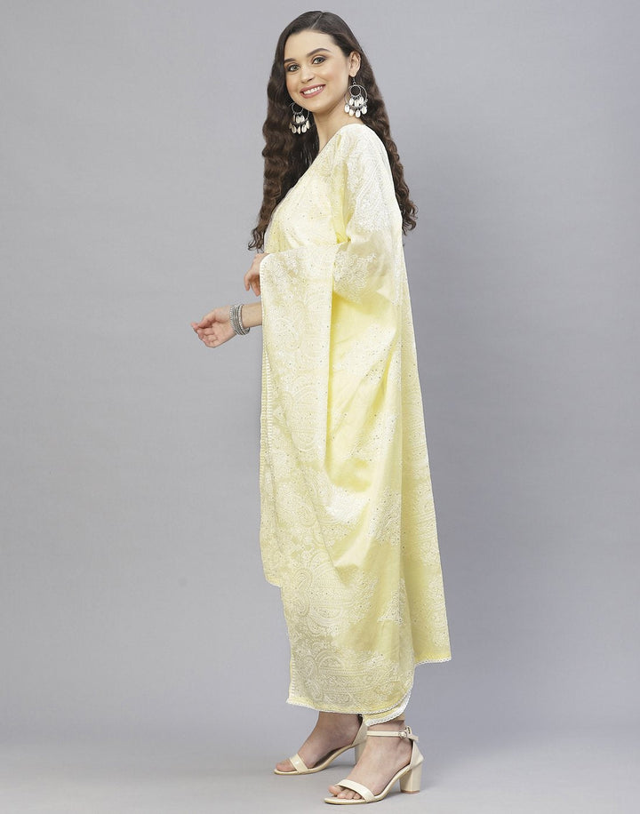 Cotton Embroidered Suit Set