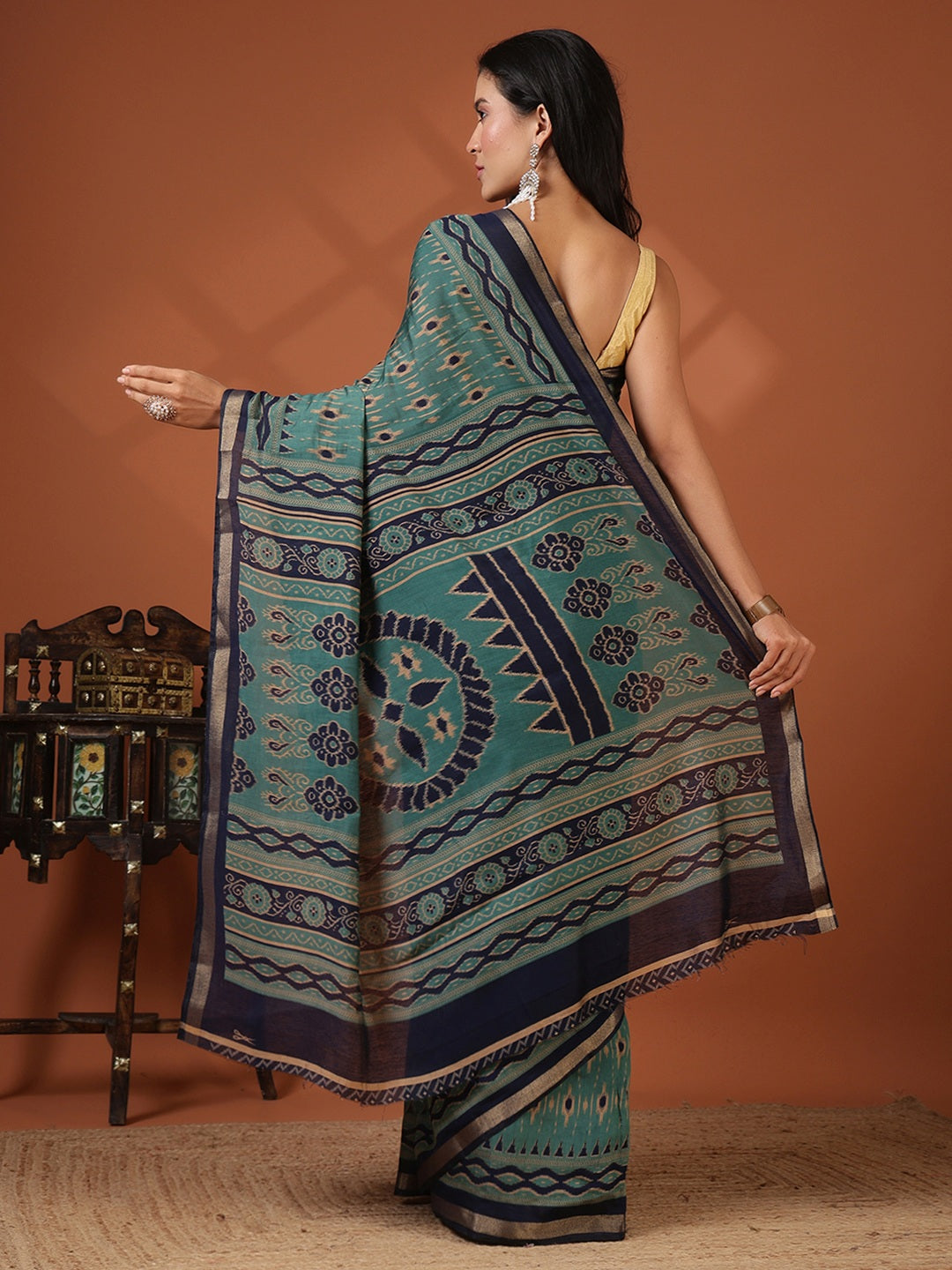 Digital Printed Art Silk Saree