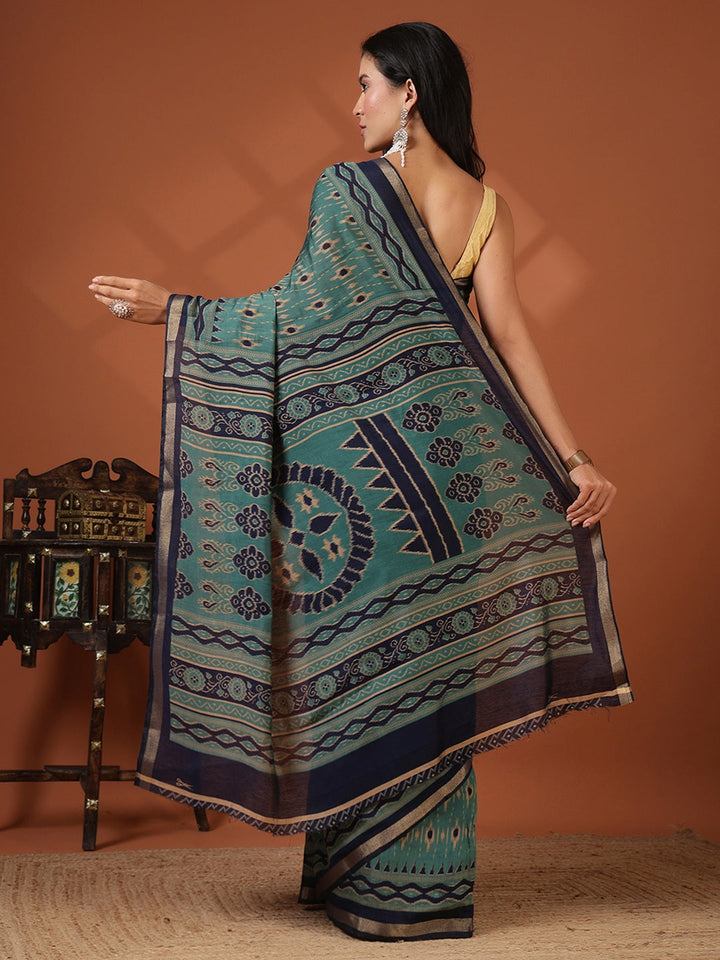Digital Printed Art Silk Saree