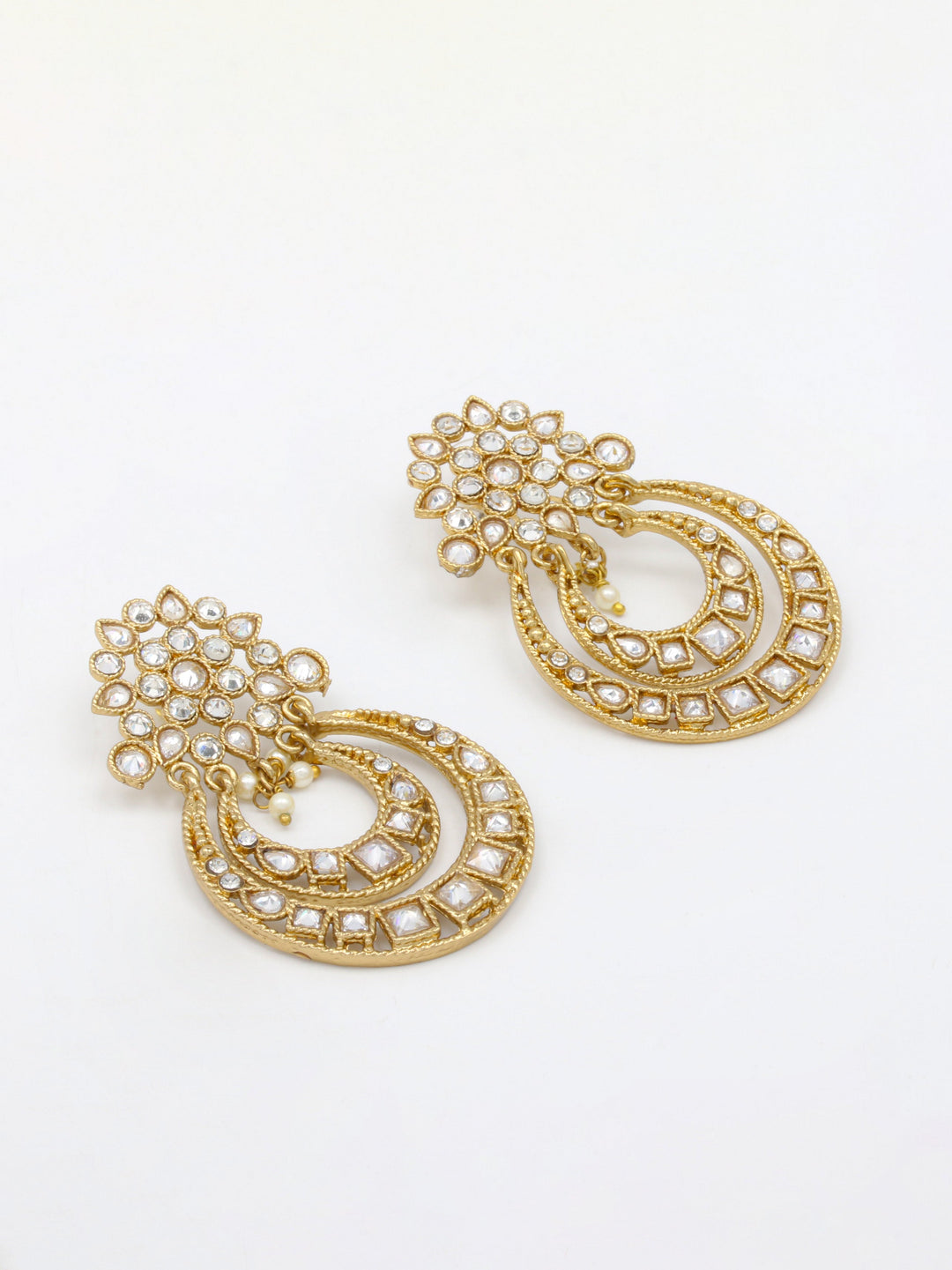 Golden Chandbali Earrings