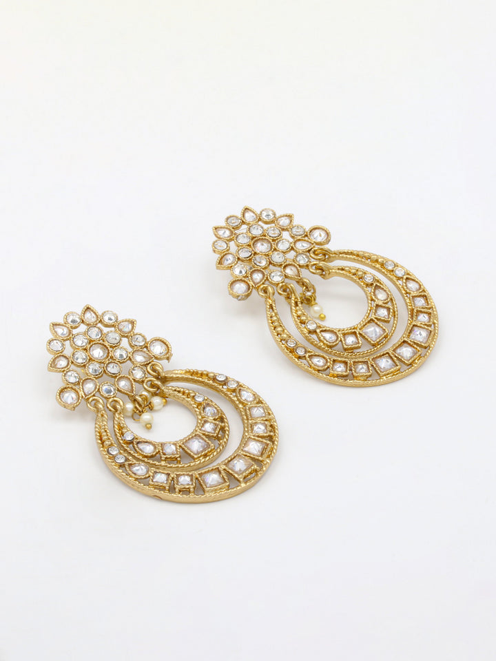 Golden Chandbali Earrings