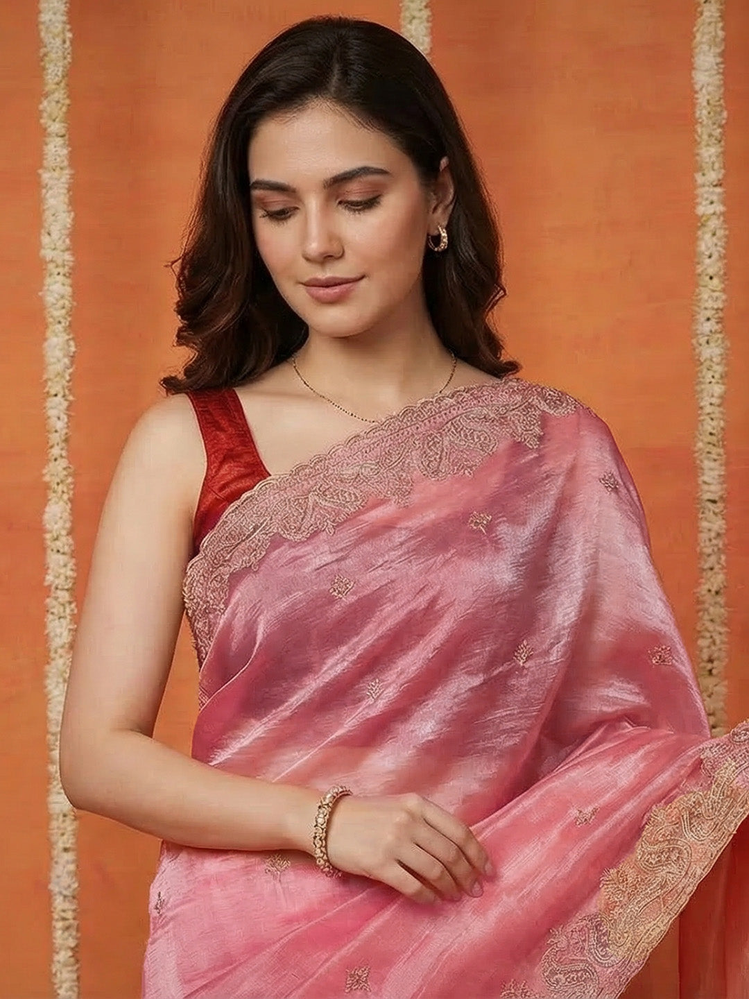 Embroidered Art Silk Saree