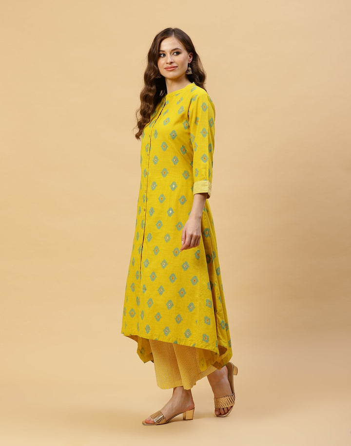 Printed Cotton Anarkali Kurti With Pant