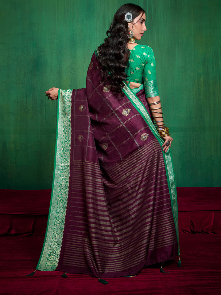 Abstract Printed Art Silk Saree