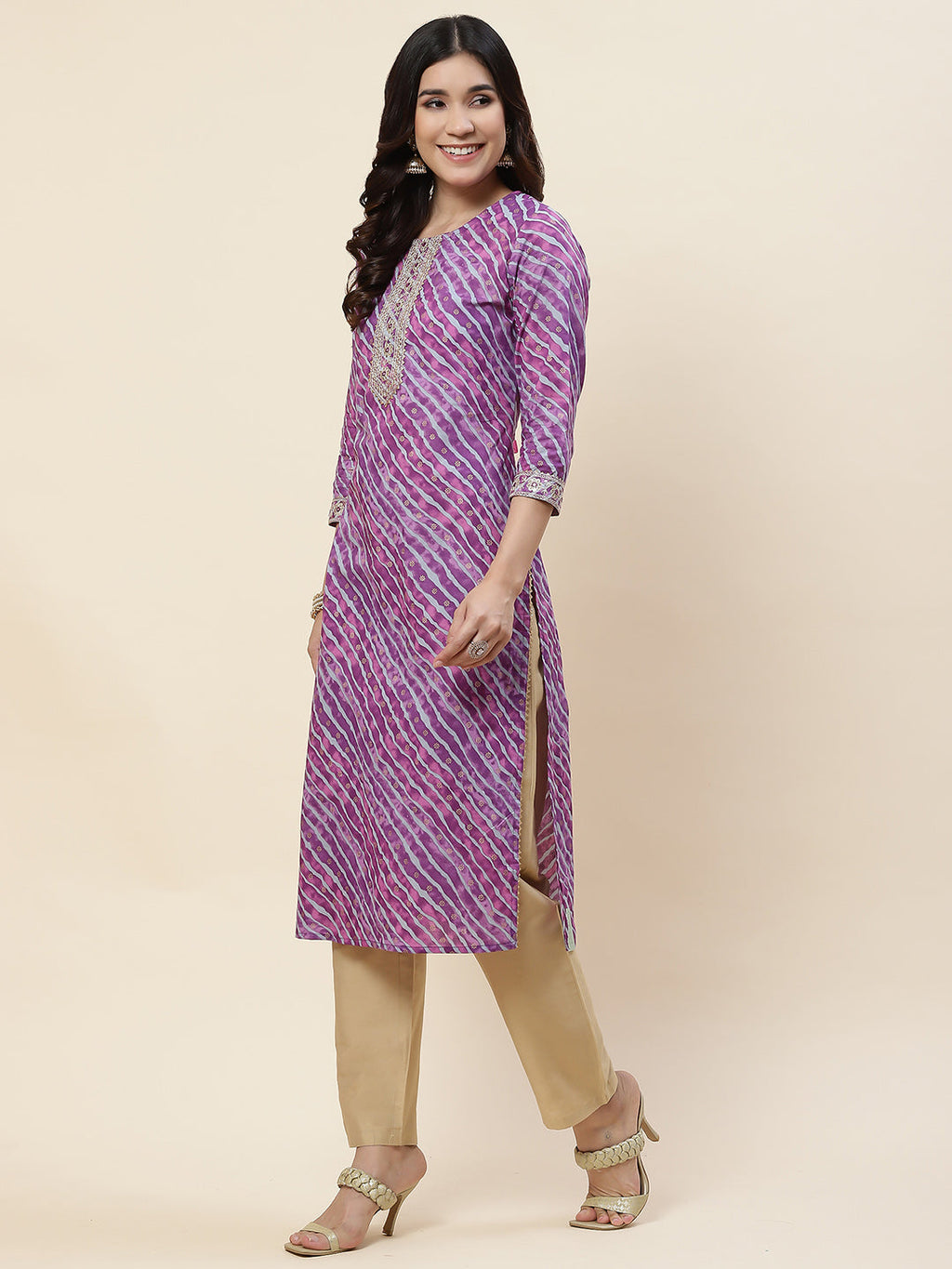 Leheriya Printed Cotton Kurta