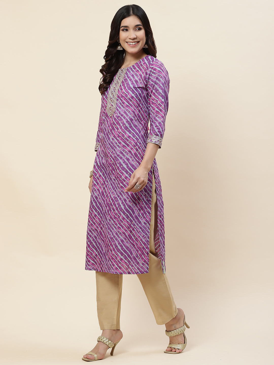 Leheriya Printed Cotton Kurta