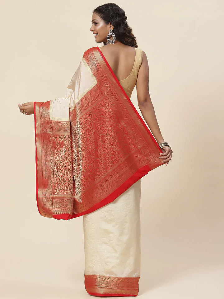 Zari Jaal Handloom Woven Saree