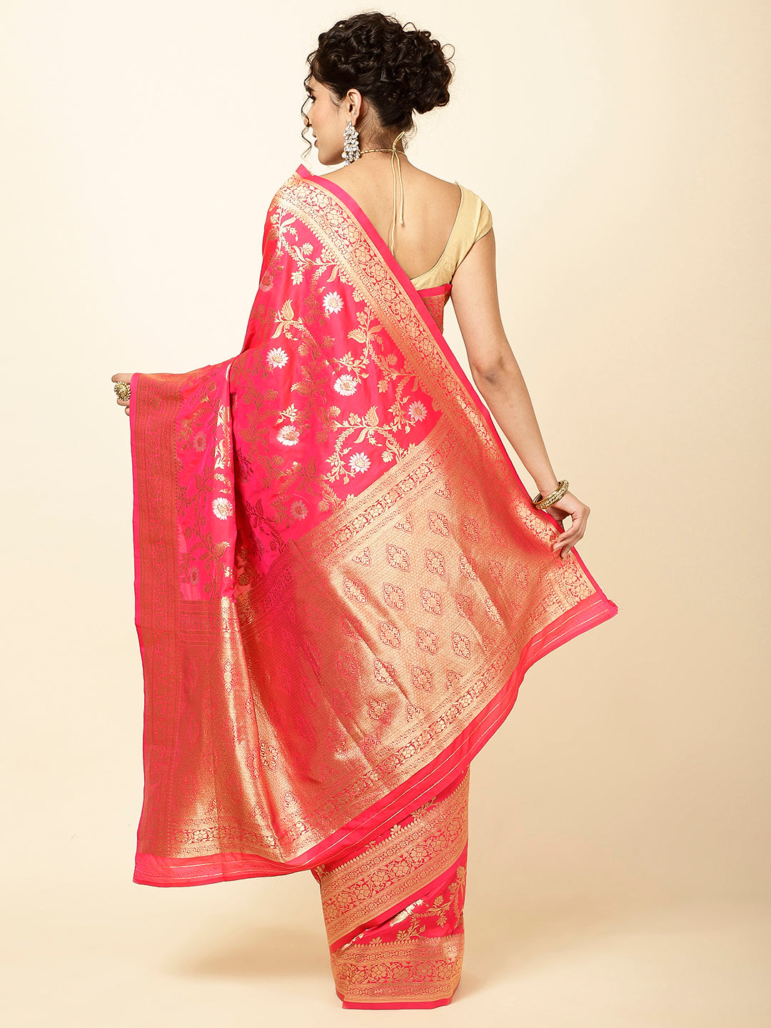 Zari Jaal Woven Banarsi Saree