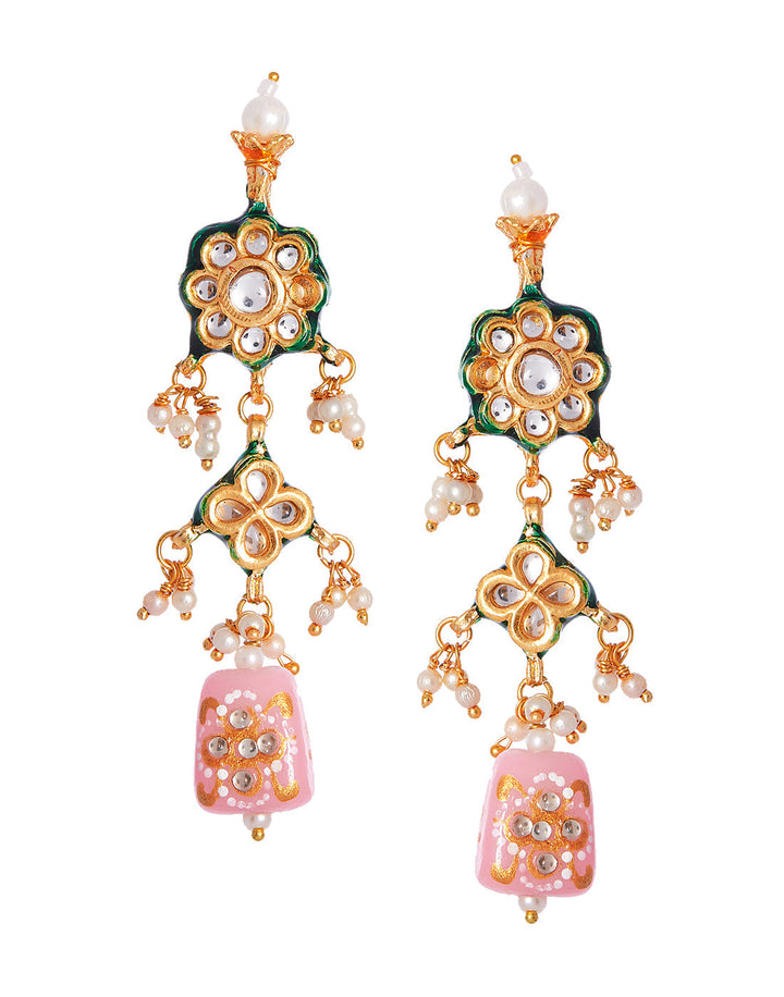 Gold Plated Necklace With Earrings