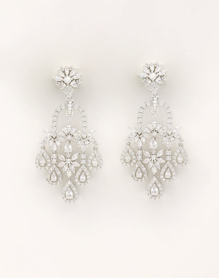 Gold Plated Earrings Embellished With Diamond Stone