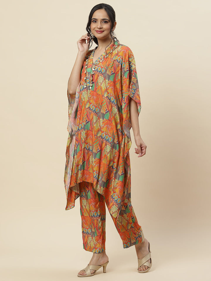 Printed Muslin Kurta With Pants