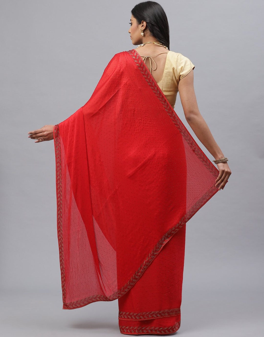 Art Chiffon Embroidery Saree
