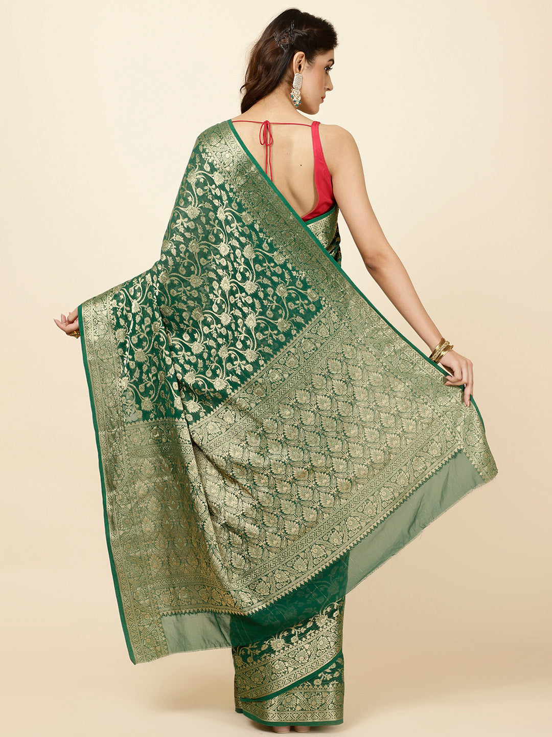 Zari Jaal Woven Georgette Saree