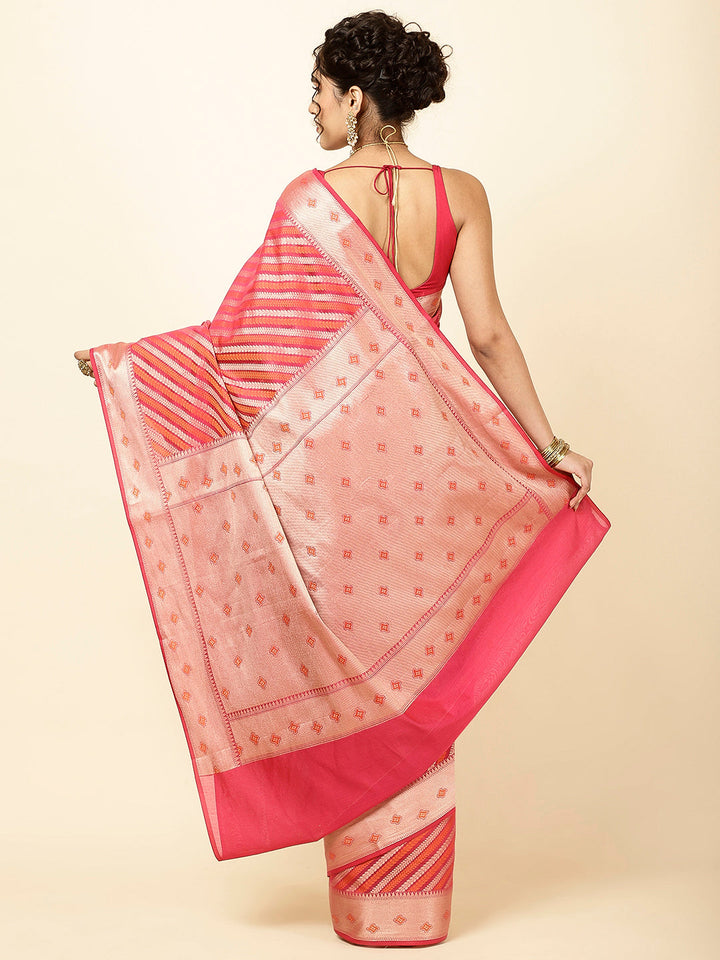 Zari Jaal Woven Cotton Saree