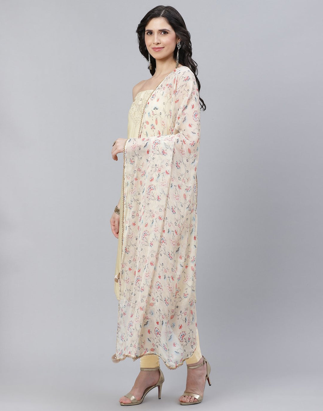 Chanderi Embroidered Suit piece