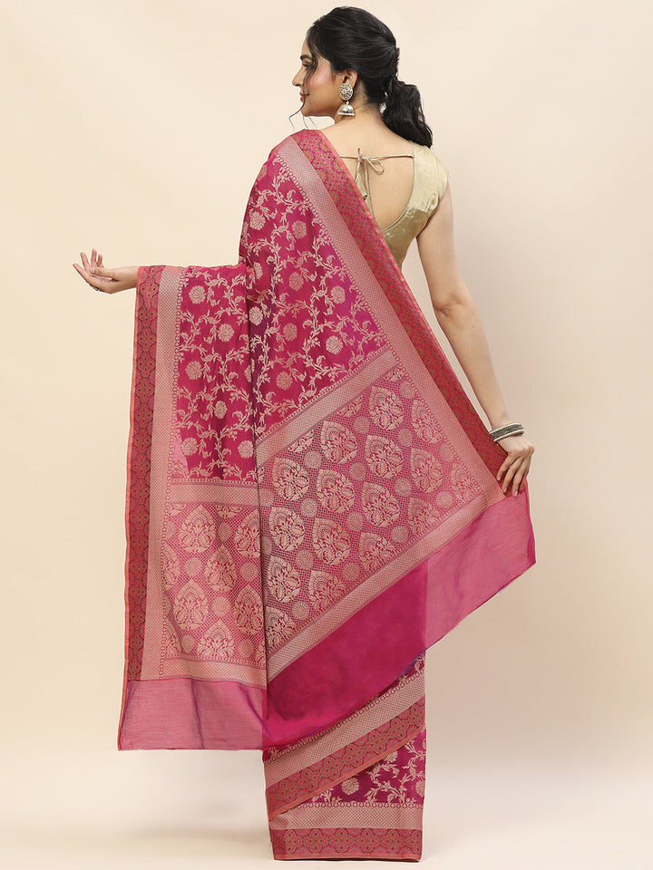 Resham Jaal Woven Cotton Saree