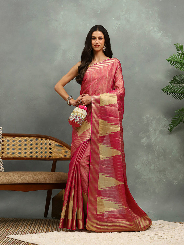 Zaari Border Art Silk Saree