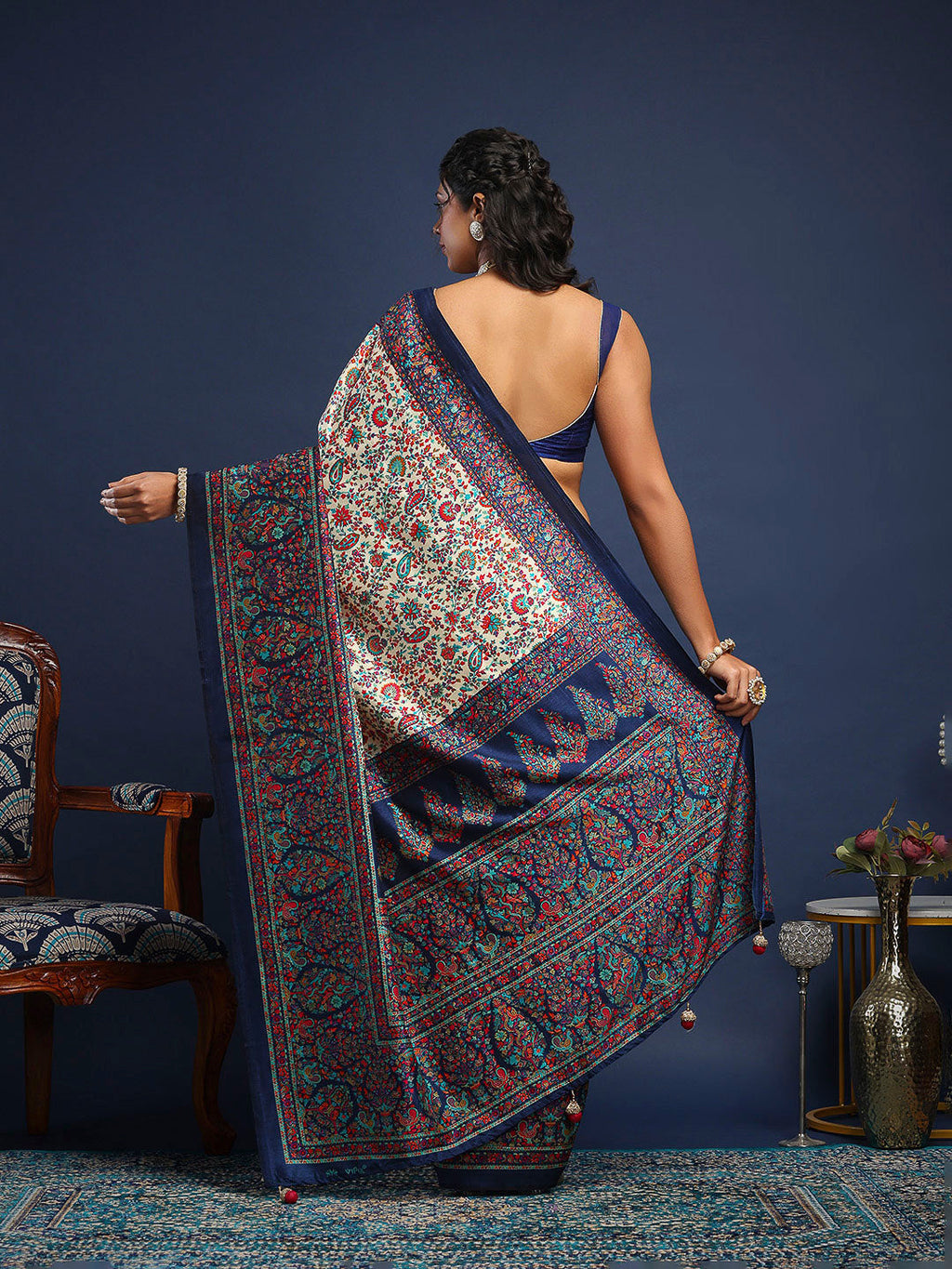 Digital Printed Art Silk Saree