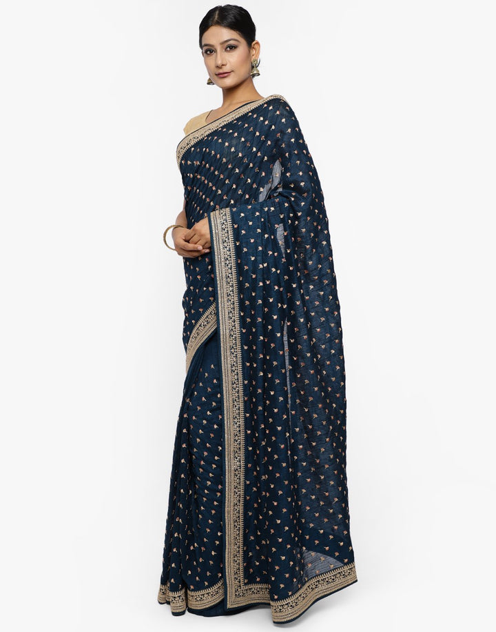 Dupi Silk Saree With Swaroski