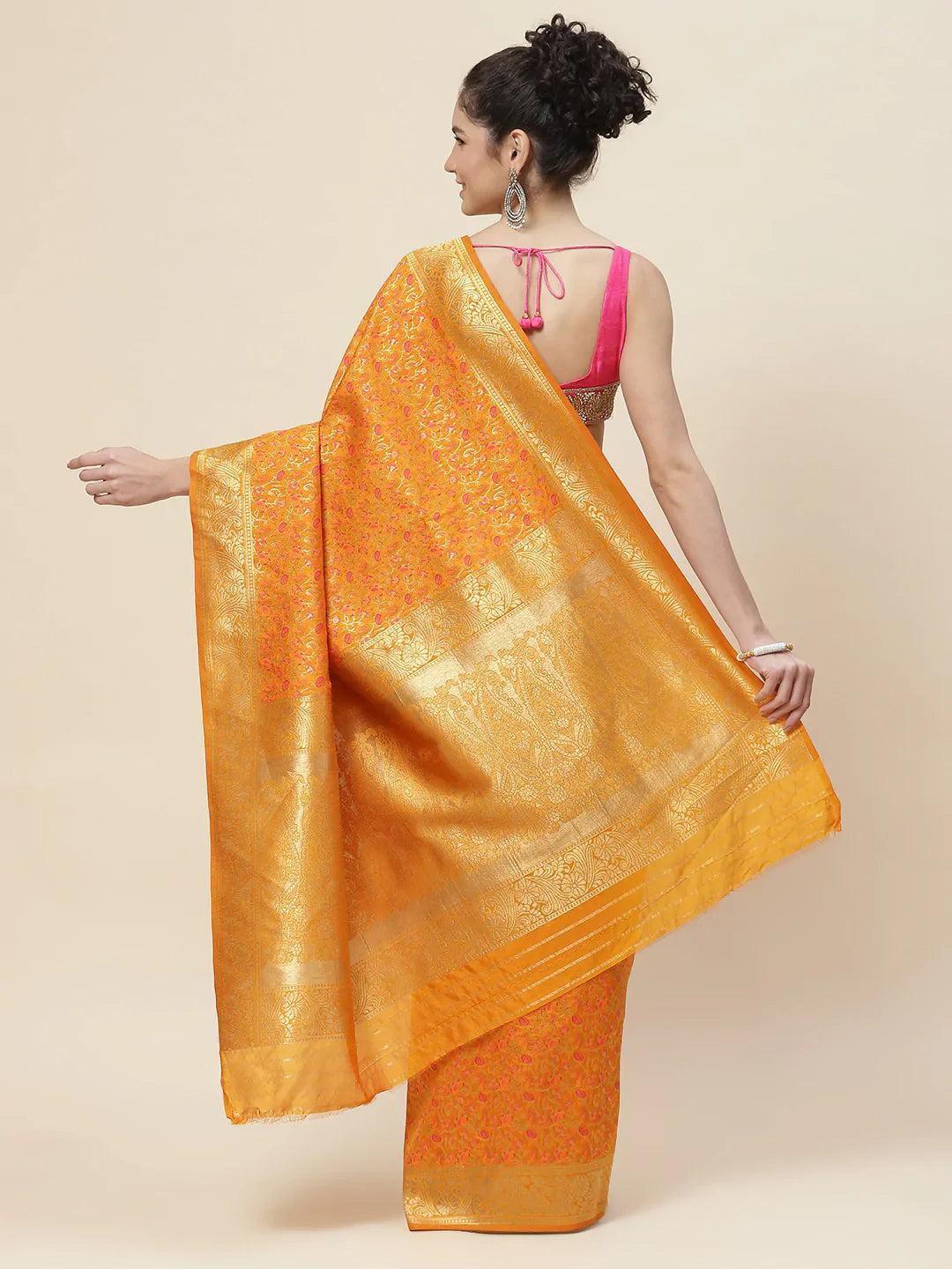 Zari Jaal Handloom Woven Saree