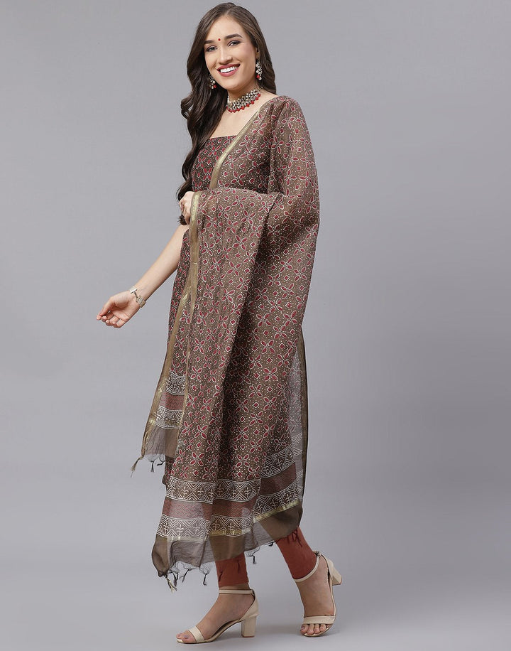Chanderi Printed Suit Piece