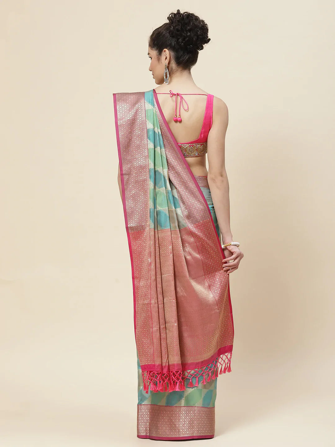 Zari Jaal Cotton Woven Saree