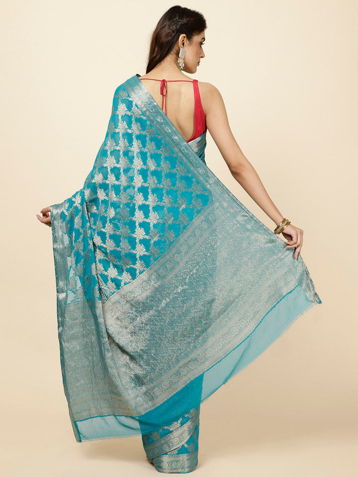 Zari Jaal Woven Chiffon Saree