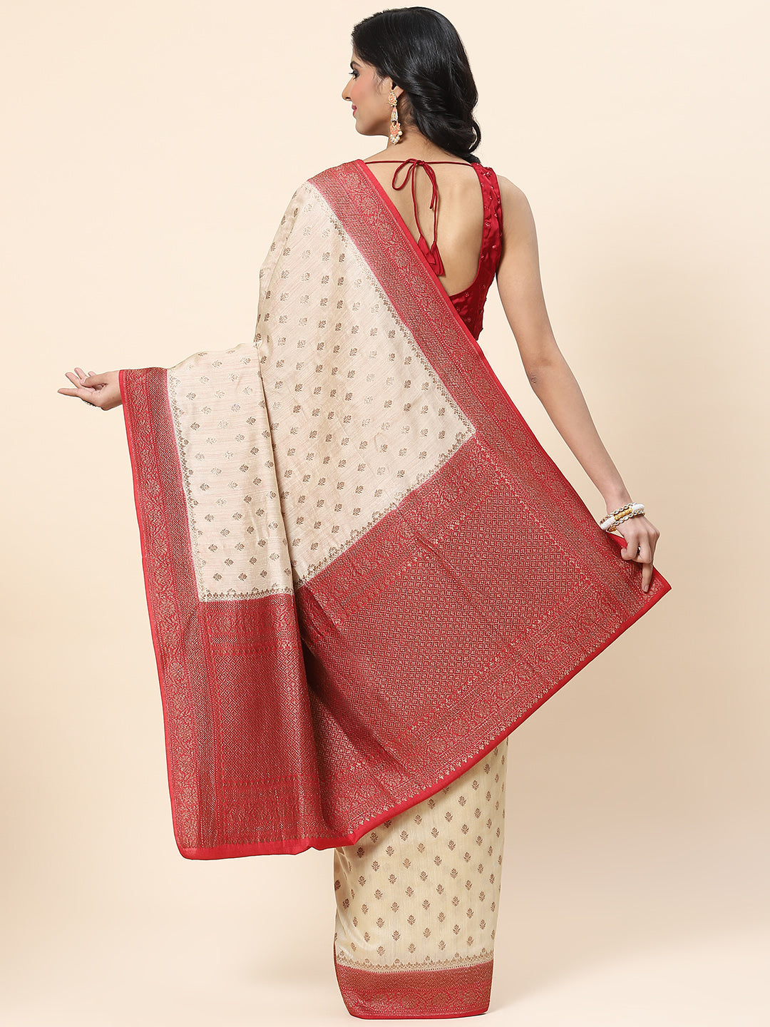 Antique Booti Banarasi Woven Saree