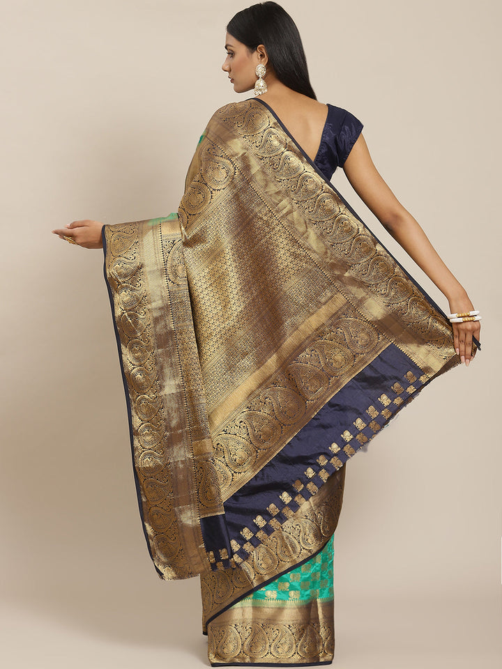 Zari Border Booti Art Handloom Woven Saree