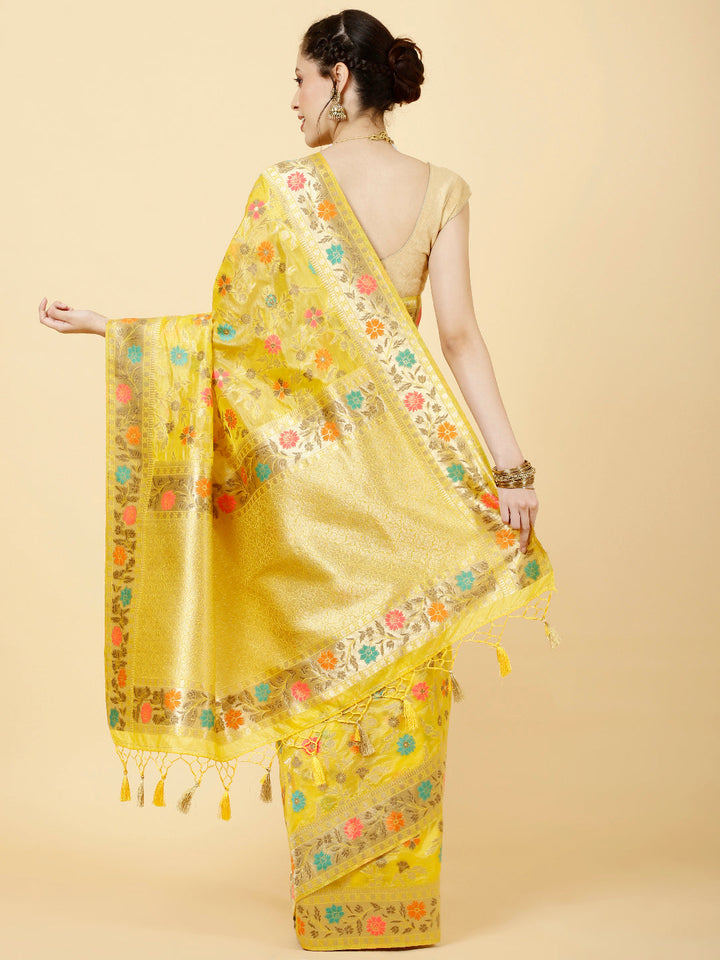 Zari Jaal Woven Organza Saree