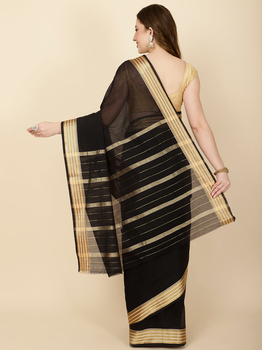 Resham Border Woven Cotton Saree