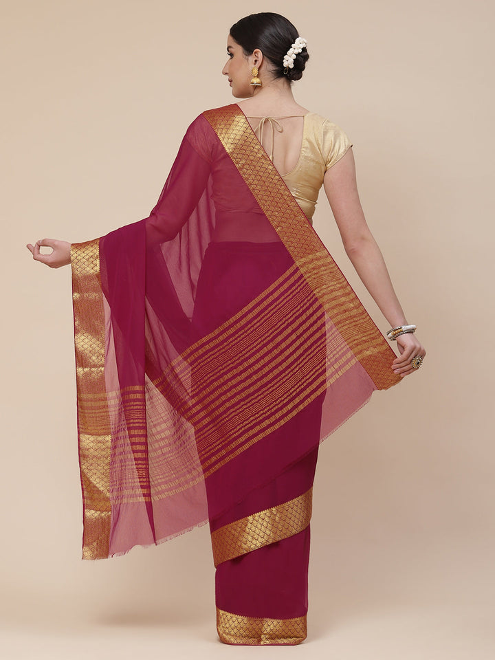 Chiffon Plain Saree
