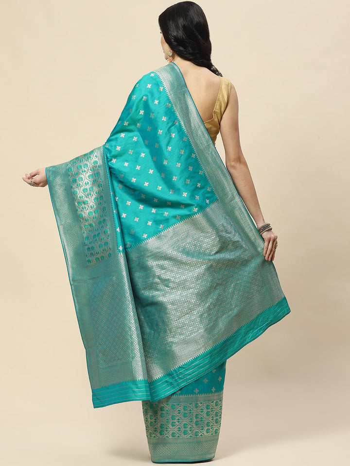 Zari Booti Woven Art Silk Banarsi Saree
