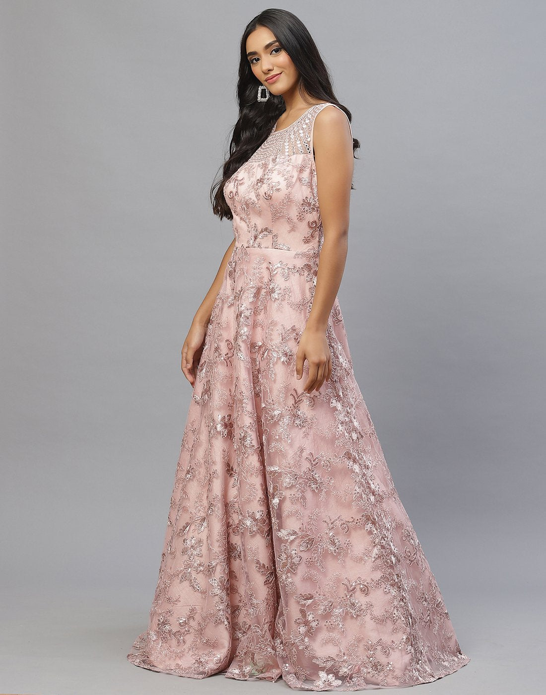 Assorted Net Long Dress