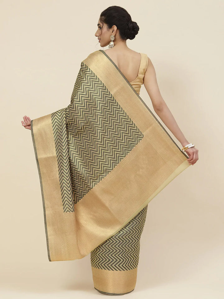 Zari Jaal Cotton Woven Saree
