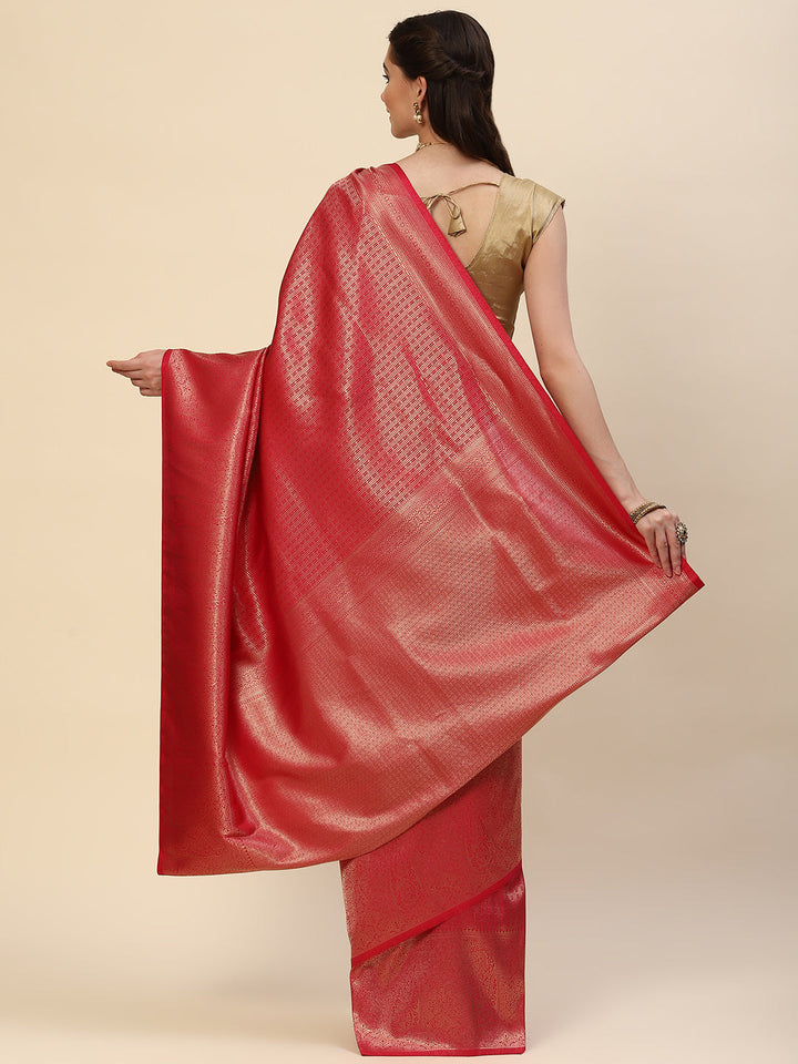 Brocade Zari Jaal Handloom Woven Saree