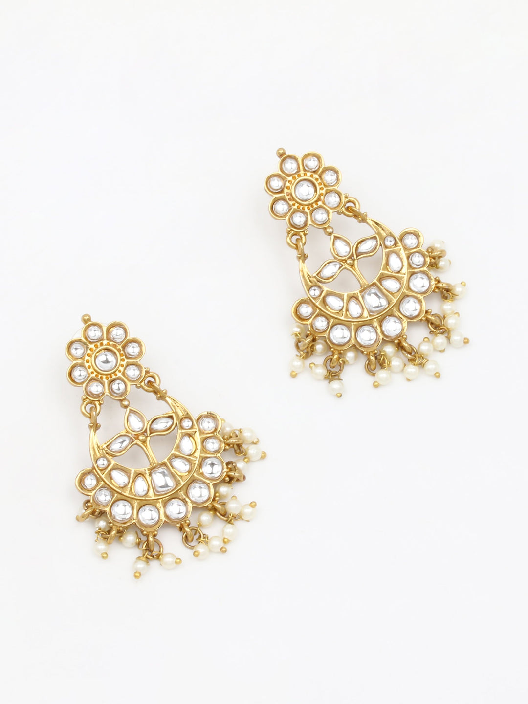 Golden Chandbali Earrings