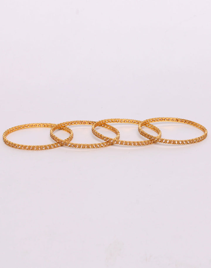 Elegant Gold Toned Bangle Set