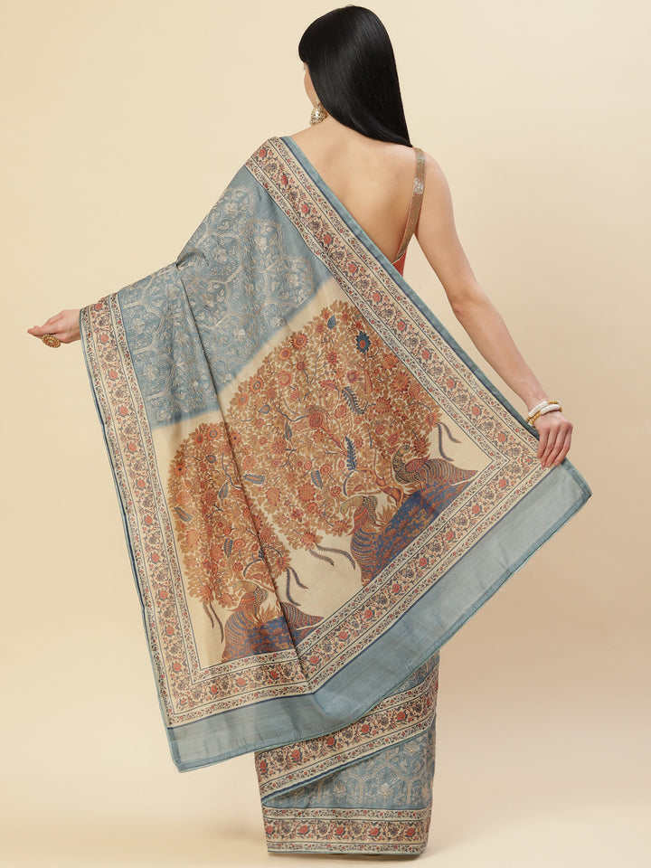 Printed Tussar Saree