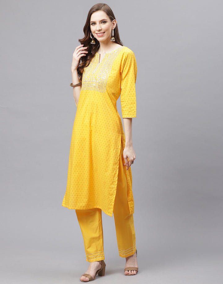 Cotton Kurti Palazzo Set