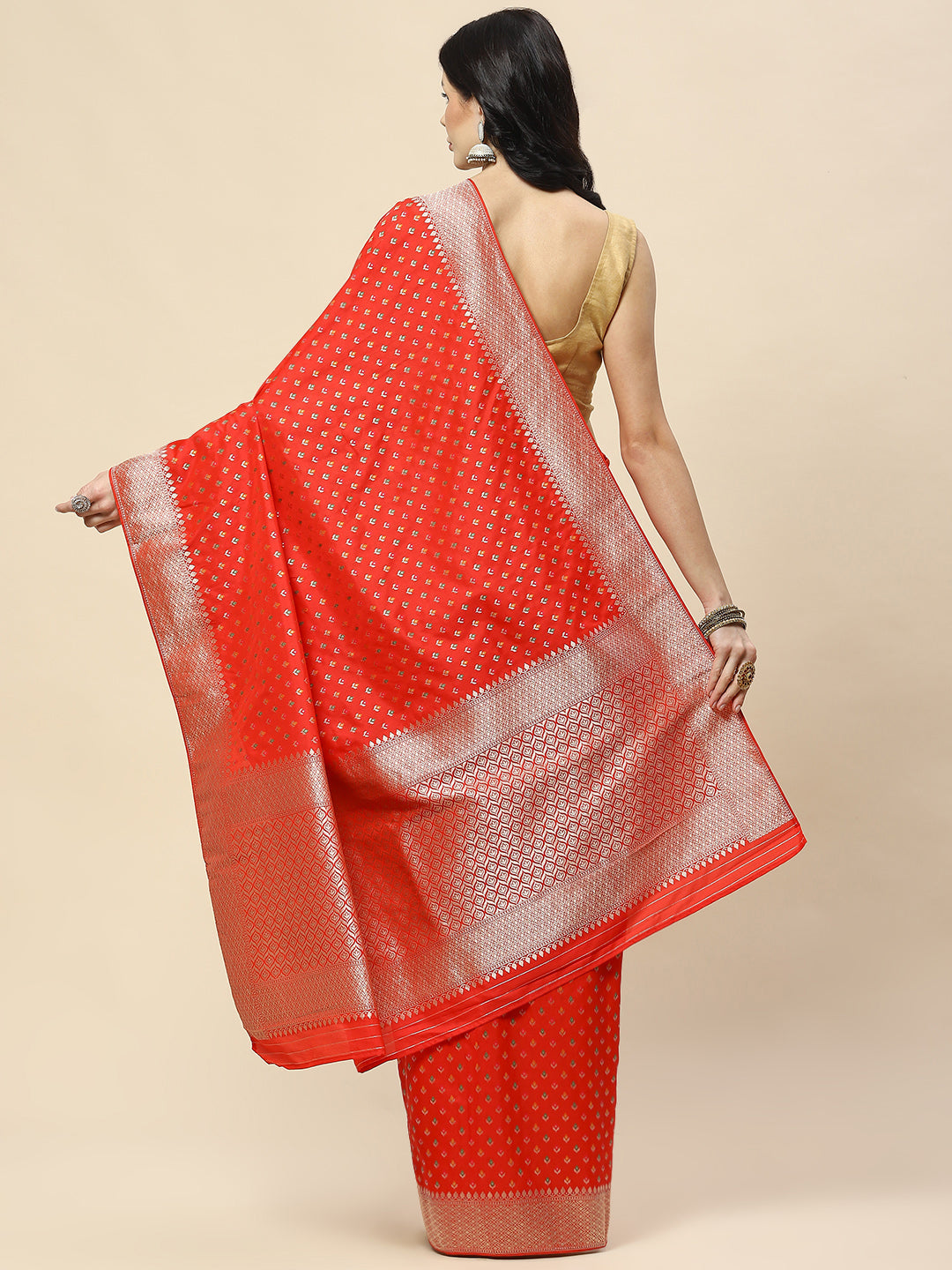 Zari Booti Woven Art Silk Banarsi Saree