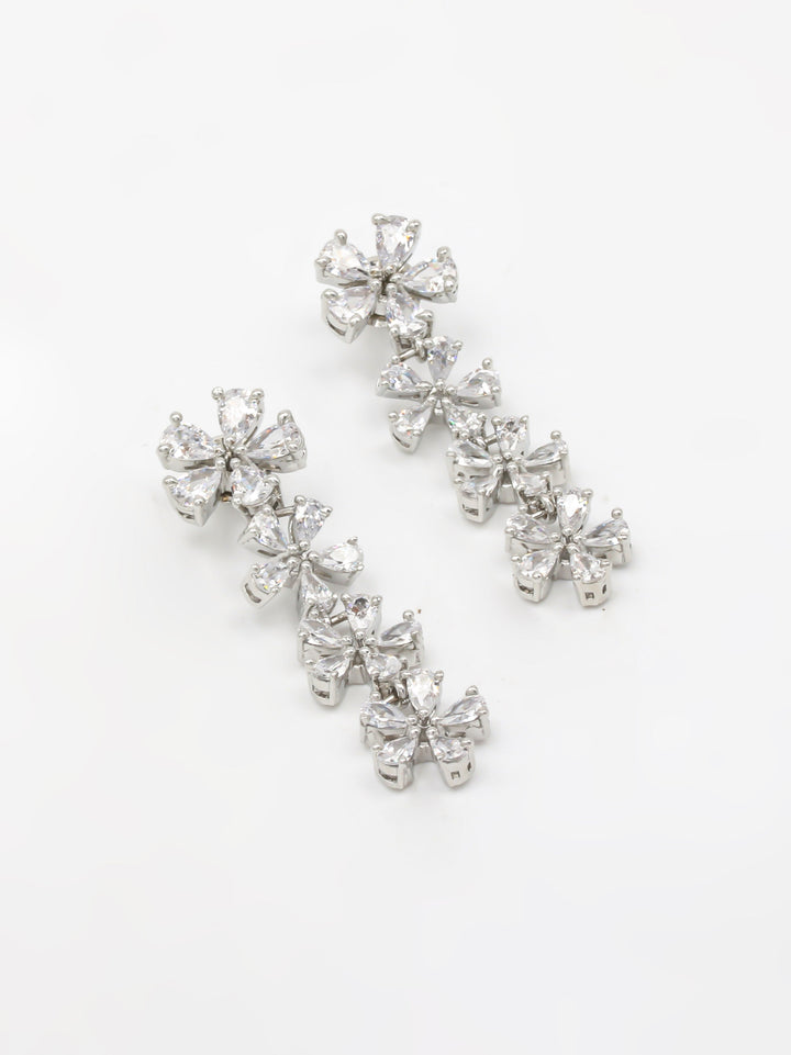 Gold &amp; White Drop &amp; Dangler Earrings