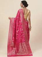 Floral Zari Jaal Handloom Woven Saree