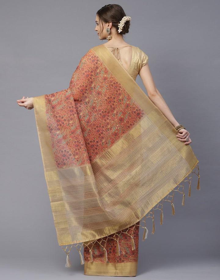 Cotton Chanderi Printed Saree