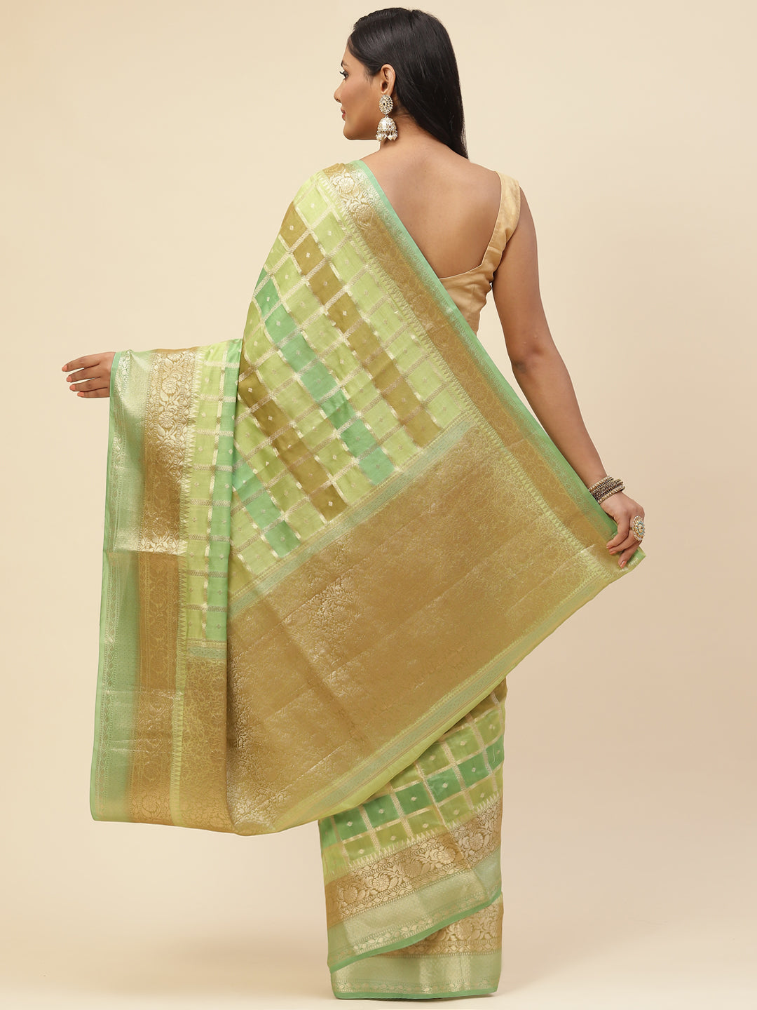 Zari Jaal Cotton Woven Saree